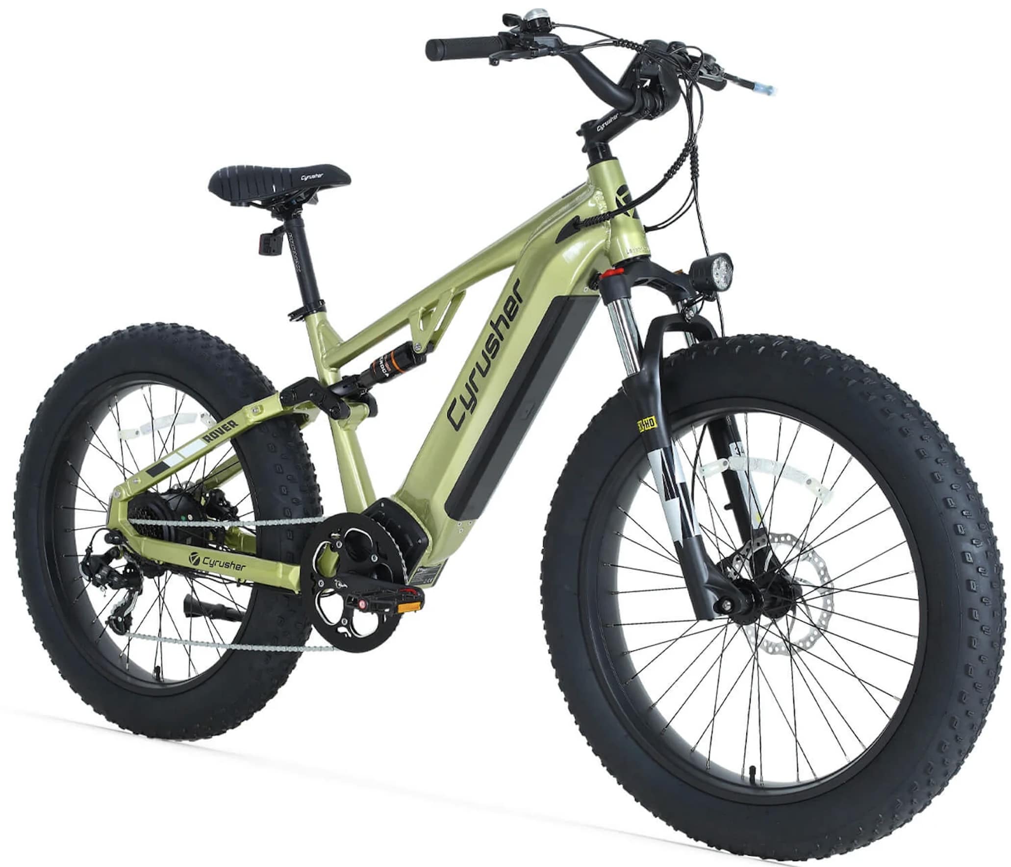 Cyrusher Rover celoodpružené elektrokolo Fatbike zelené