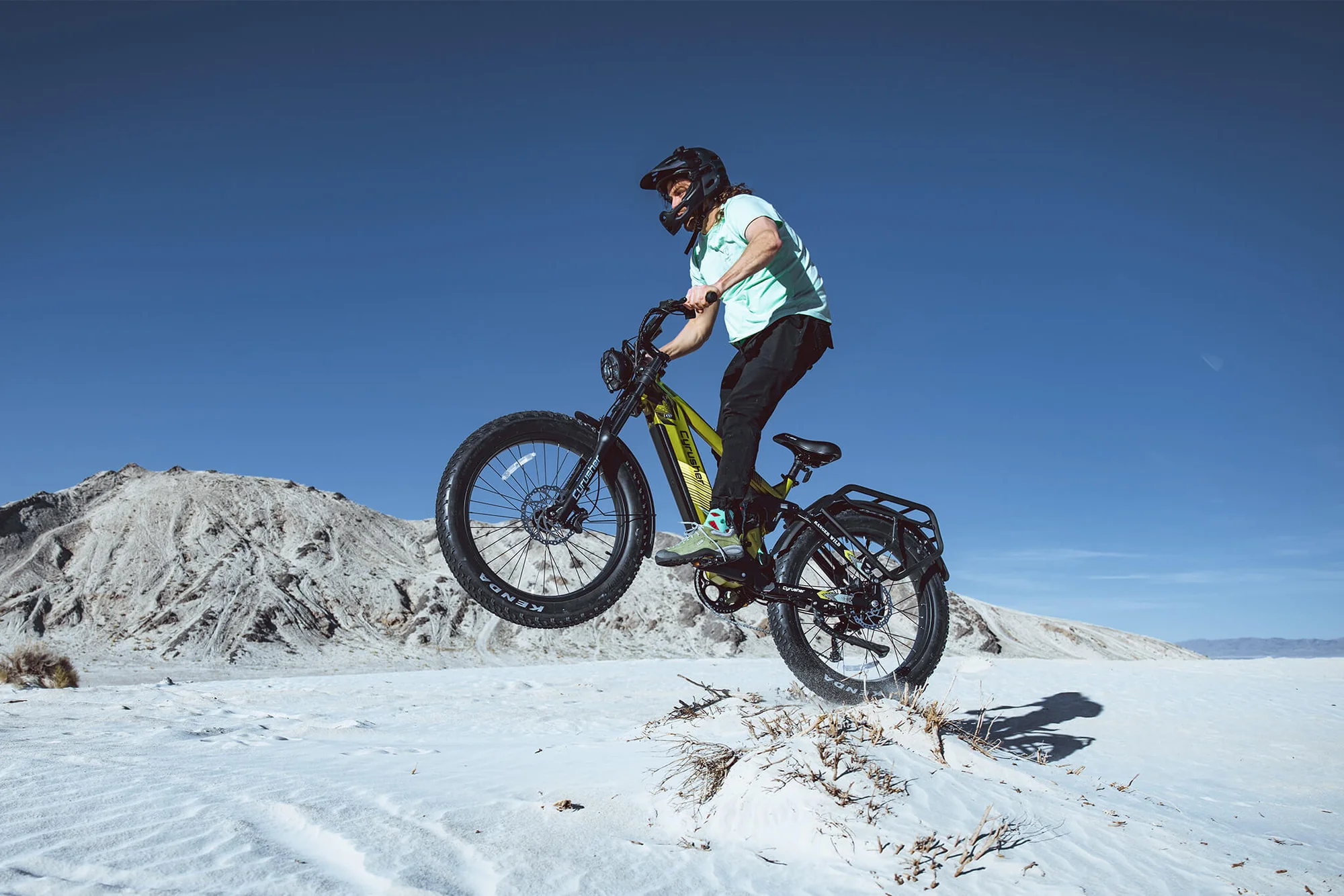 Cyrusher Ranger 2.0 celoodpružené horské elektrokolo Fatbike pro všechny terény zelené