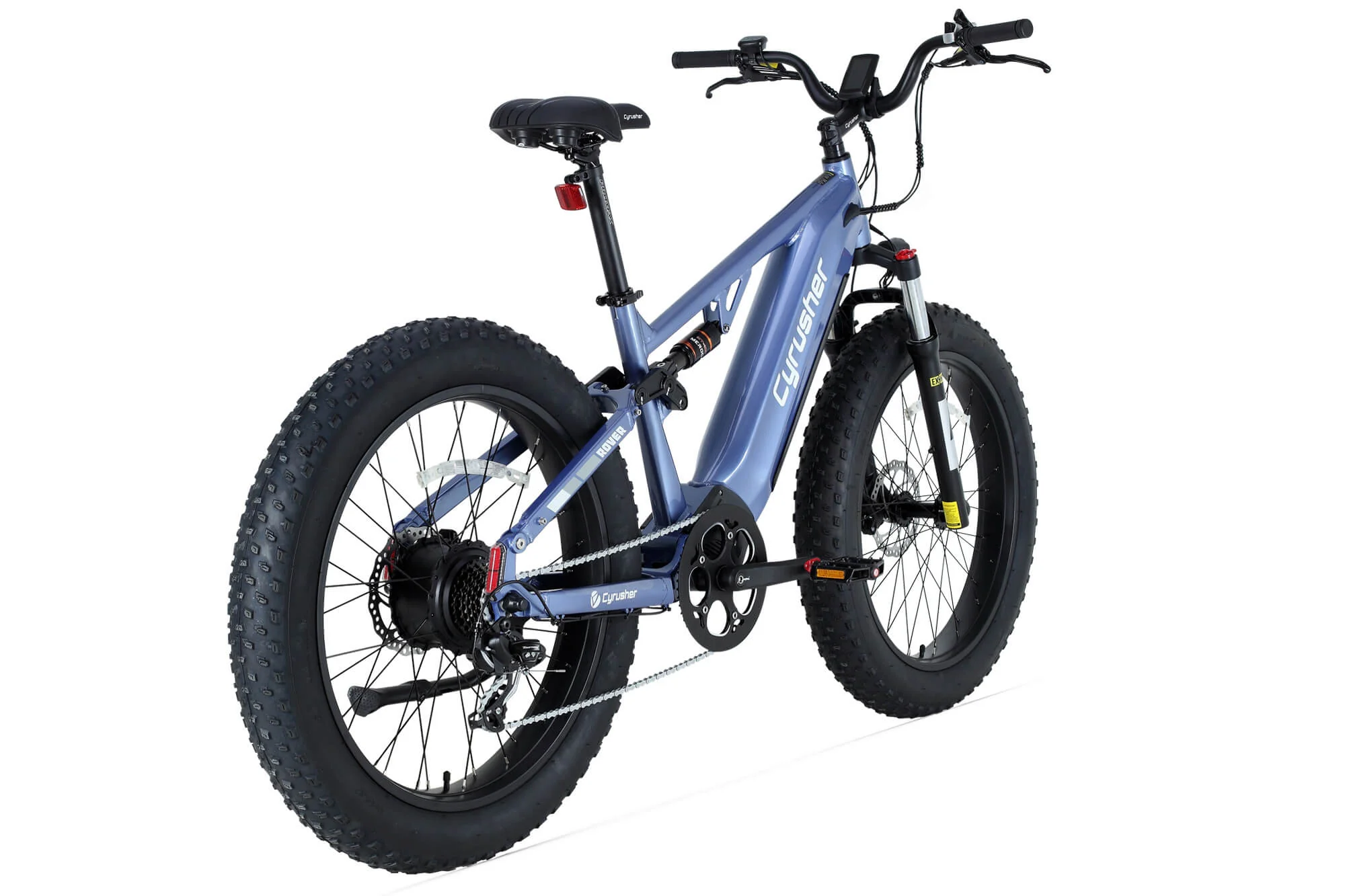 Cyrusher Rover celoodpružené elektrokolo Fatbike modré
