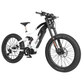 Cyrusher Trident celoodpružené horské elektrokolo Fatbike se středním pohonem černé