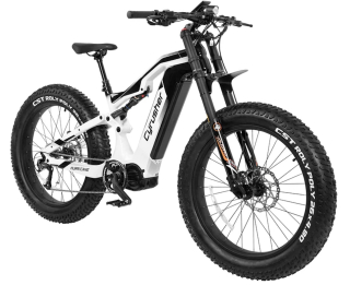 Cyrusher Hurricane karbonové elektrokolo Fatbike se středním pohonem 160Nm bílé